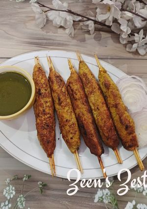 A picture of Murgh Seekh Kababs.