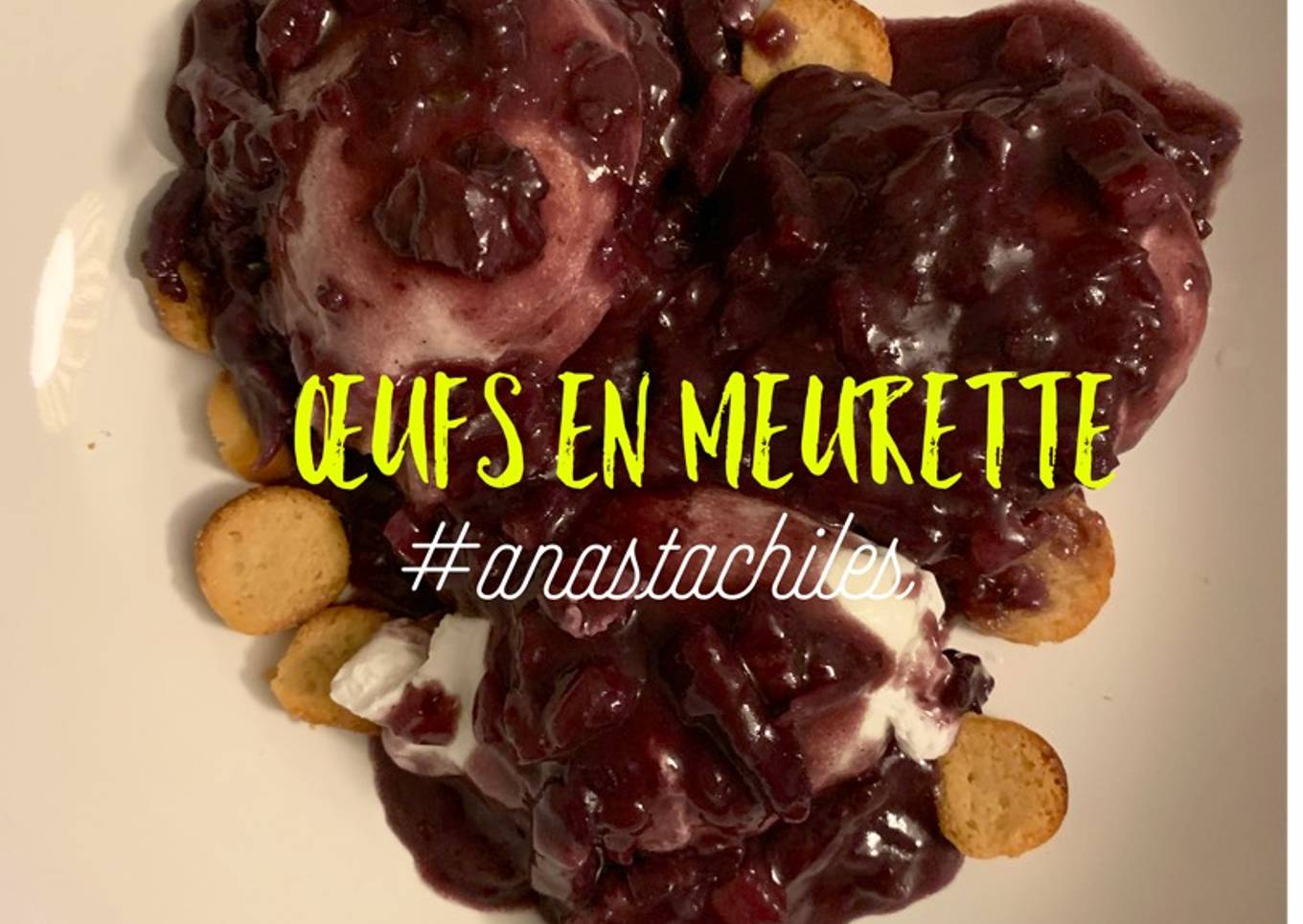 French Œufs en Meurettes (Pouch Eggs dg Saus Burgundy/Red Wine)