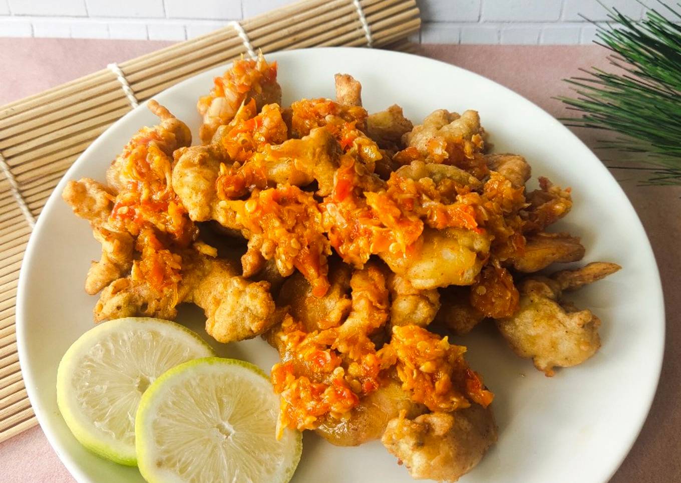 Udang Goreng Kriwil Sambal Geprek
