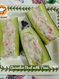 👩‍🍳Cucumber Boat with Tuna (Protein & Vitamin)