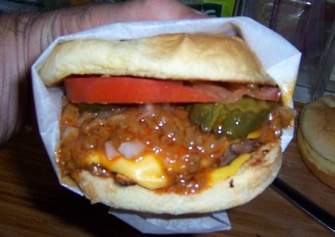 Recipe of Quick Gary’s Island world famous chili burger