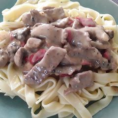A picture of Sig's Beef in Pepper and Garlic Sauce.