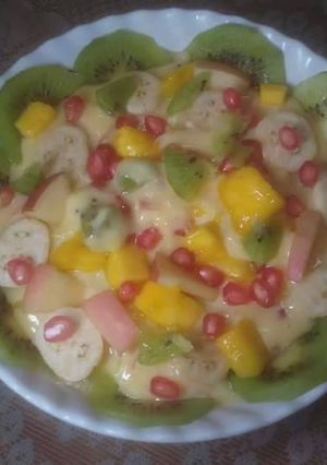 A picture of Fruit custard.