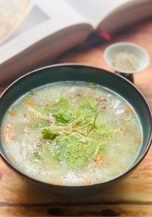 A picture of Beef, Carrot, and Potato Rice Porridge.