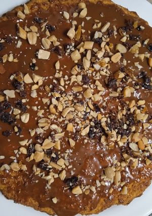 Una foto de Tarta de mandarinas y dulce de leche! Simple y rica!!!