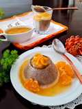 কফি পান্না কোটা উইথ অরেঞ্জ সিরাপ (Coffee Panna Cota with orange syrup recipe in Bengali)