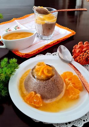 কফি পান্না কোটা উইথ অরেঞ্জ সিরাপ (Coffee Panna Cota with orange syrup recipe in Bengali) রেসিপির প্রধান ছবি