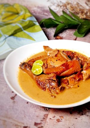 Foto resep Ayam panggang kuah Santan