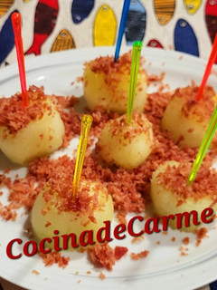 Una foto de Pinchos de melón con jamón