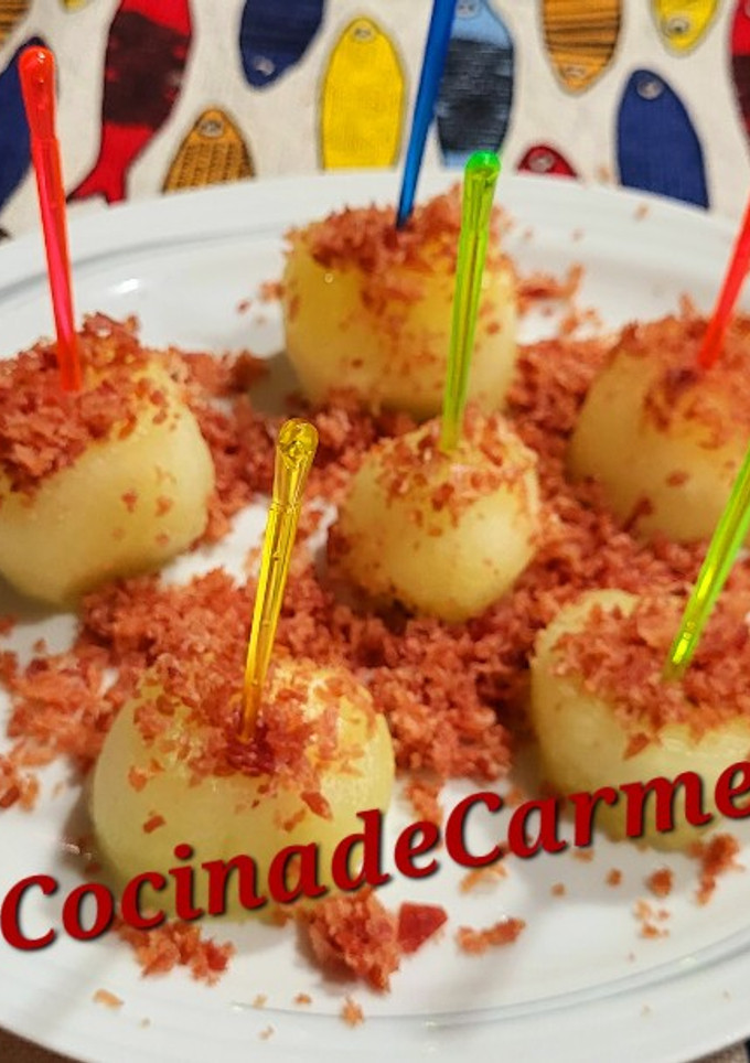 Una foto de Pinchos de melón con jamón