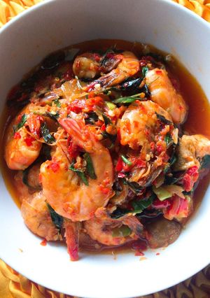 Foto resep Rica-rica Udang Kemangi / Udang Balado / Sambal Goreng Udang