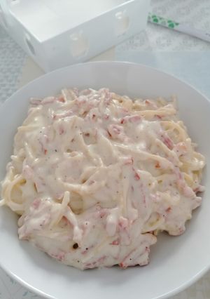 Una foto de Spaghetti a la carbonara