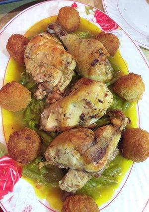 صورة لوصفة لوبيا ماشطو (خضراء) و سفيرية