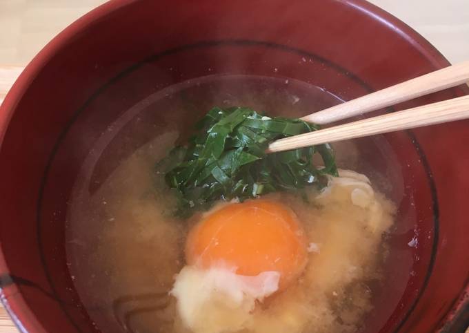 Miso soup with kale