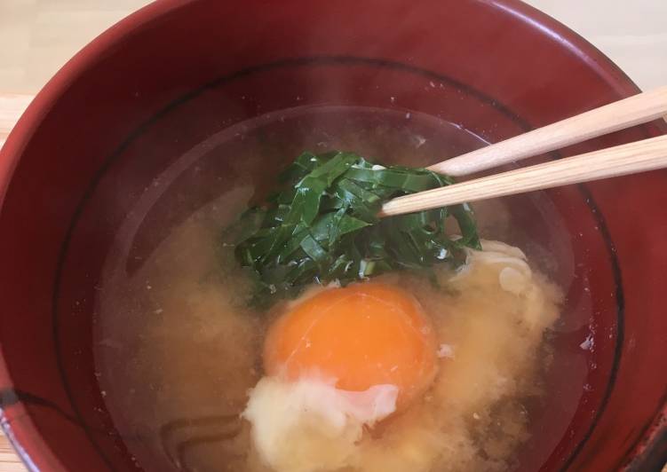 Recipe of Speedy Miso soup with kale