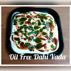 A picture of Oil free Dahi Vada.