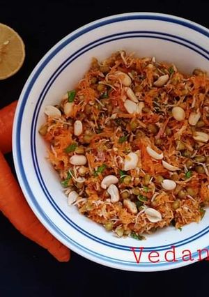 A picture of Carrot and Moong Sprouts Salad.
