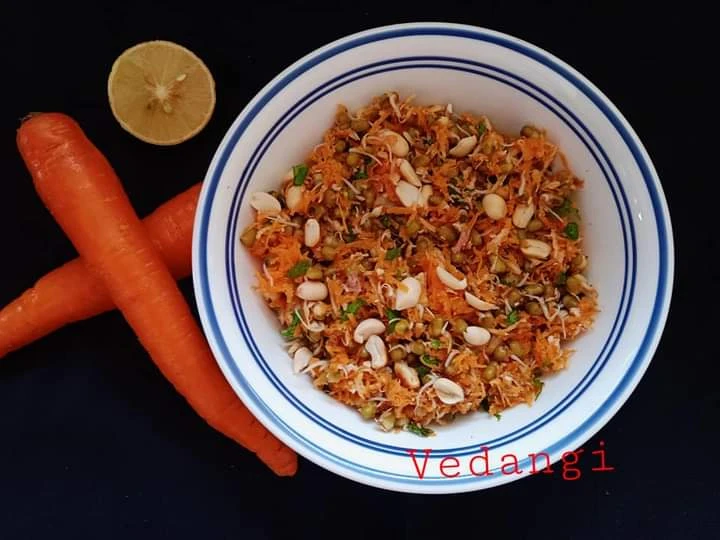 Easy Steps to Prepare|Recipe} Carrot and Moong Sprouts Salad the Delicious