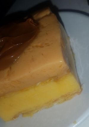 Una foto de Flan con galletitas