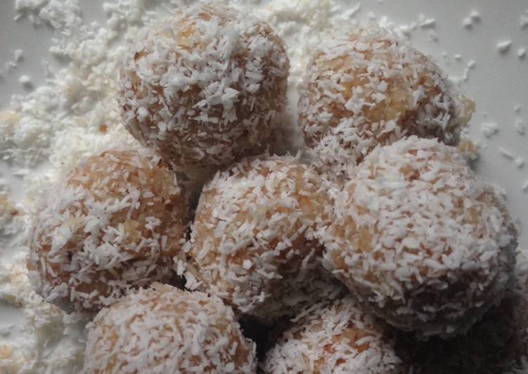 Simple Way to Prepare Favorite Mini Toasted Coconut Ladoo