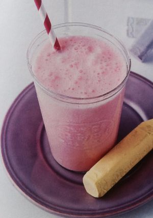 Una foto de Malteada de Fresas con Almendras