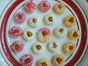 A picture of desiccated coconut peda