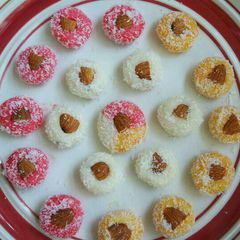 A picture of Coconut Peda.
