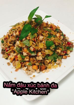 Hình của món Nấm đậu xúc bánh đa.