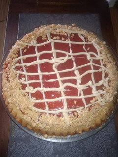 Una foto de Torta de mermelada de frutilla