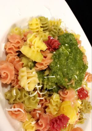 Una foto de Pasta de Quinoa con salsa al pesto
