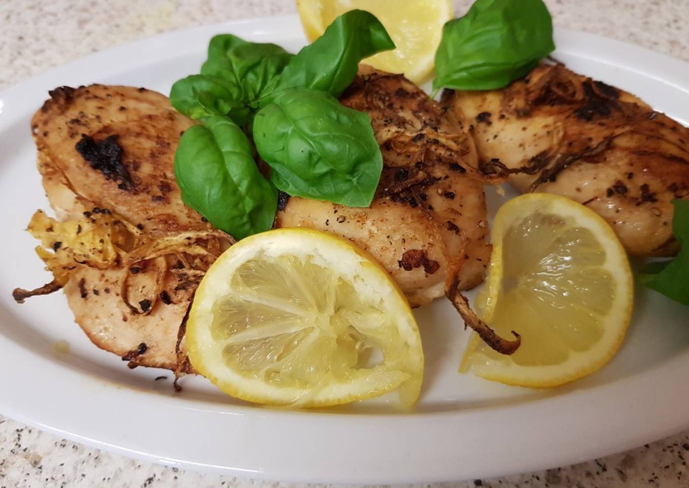 My Roasted Lemon Basil Chicken