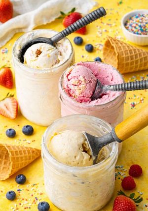 A picture of Homemade Fruit Ice Cream.