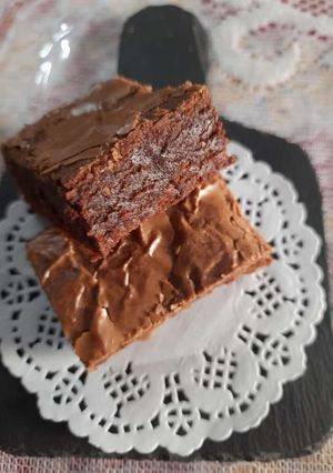 A picture of Pure dark chocolate Brownies.