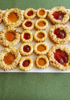 Diós linzerkoszorú recept fotója