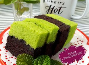 Foto resep 395. Brownies Pandan Kukus (ala) Amanda