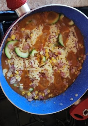 Una foto de Calabazas rellenas en salsa de jalapeño