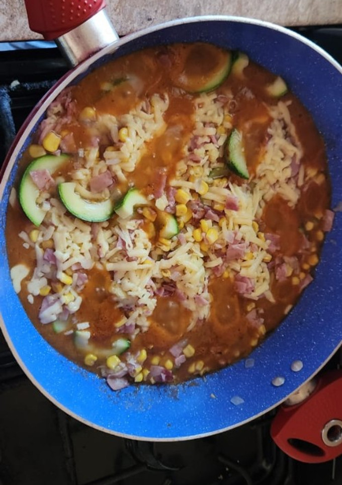 Una foto de Calabazas rellenas en salsa de jalapeño