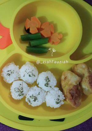 Foto resep MPASI 16M+ Rice Ball with EGG ROLL LAMB