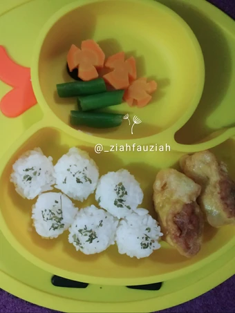 Langkah Mudah untuk Membikin Resep MPASI 16M+ Rice Ball with EGG ROLL LAMB yang Uenak Anti Ribet, Mantap Sekali