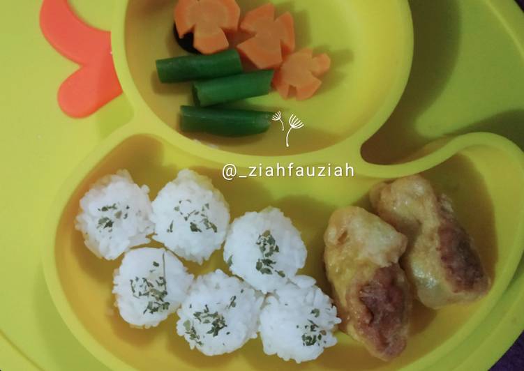 Masakan Unik MPASI 16M+ Rice Ball with EGG ROLL LAMB Gurih Mantul