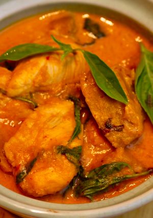 รูปของ แกงคั่วฟักทองสันในไก่