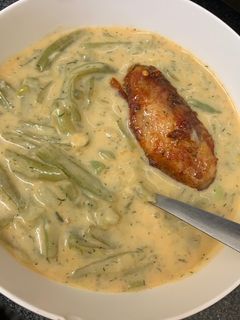 Zöldbab főzelék recept fotója