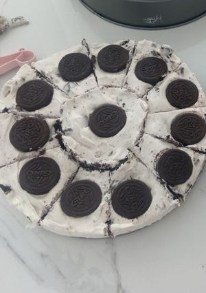 Una foto de Cheesecake de oreo frío (sin grenetina)