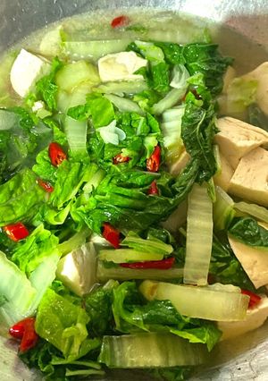 Foto resep Sup Sawi Tahu Simple