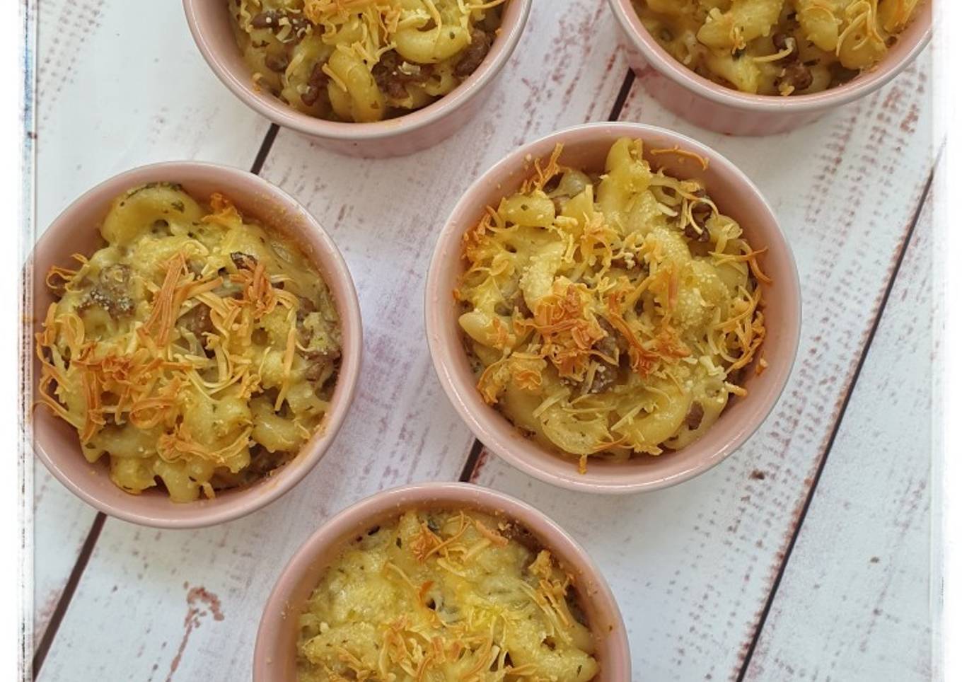 91. Baked Macaroni Beef and Cheese