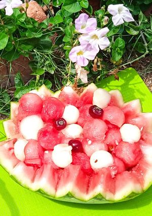 A picture of Watermelon Chaat.