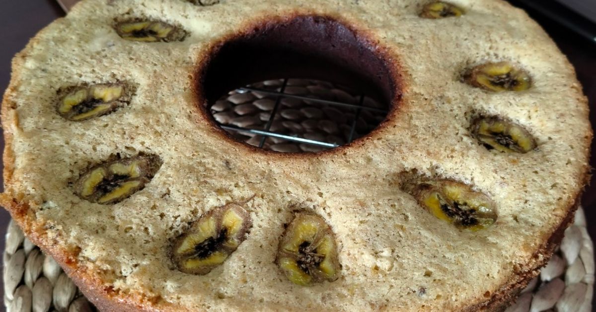 Bolu pisang aroma cinamon nan lembut