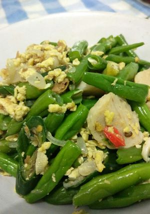 Foto resep Tumis Buncis Bakso Orak Arik Telur