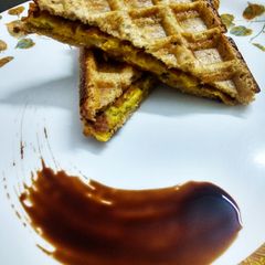 Leftover dal grilled sandwich A picture of Leftover dal grilled sandwich.
