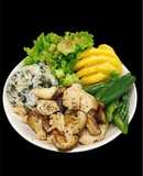 Ức gà xào nấm đông cô tươi - healthy cùng Chin